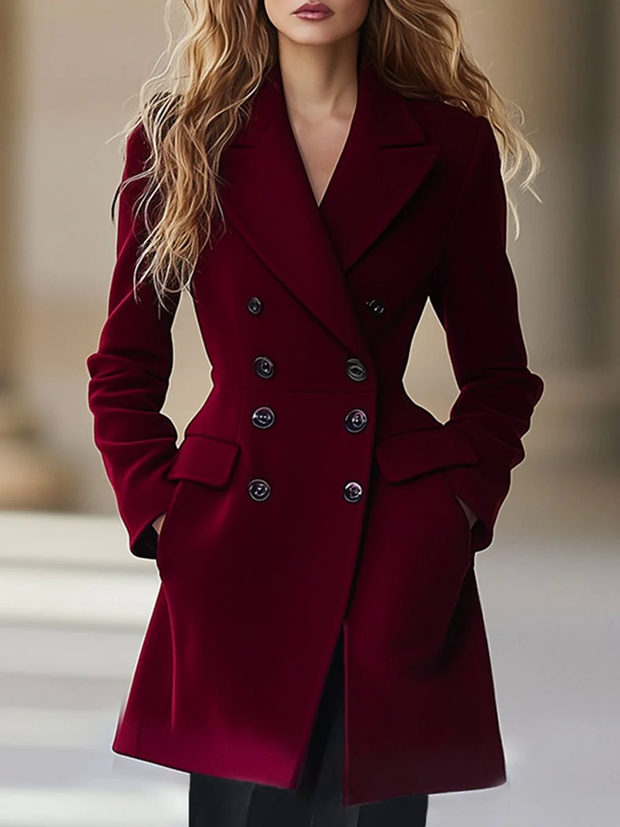 High-End Temperament Waist Lapel Coat